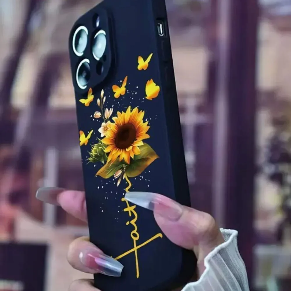 3for$20 NWT Sunflower Pattern Anti-fall Phone Case iphone 15Promax
